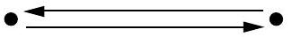 two arrows pointing between two vertices going each direction